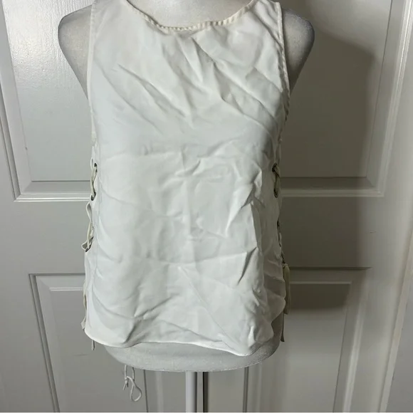 RAG & BONE Eliza Lace Side Boxy Tank Top (size XS) - Picture 2 of 5